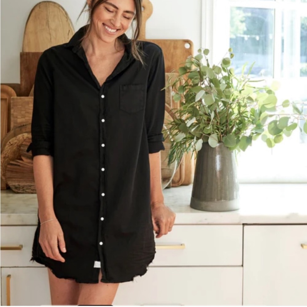 Frank & Eileen Mary Shirtdress Black Famous Denim